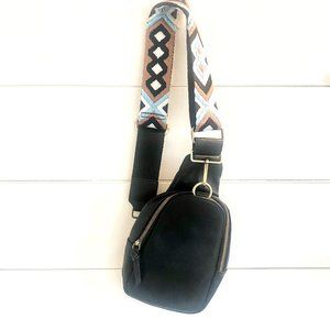 Anthropologie Black Liberty Sling Bag